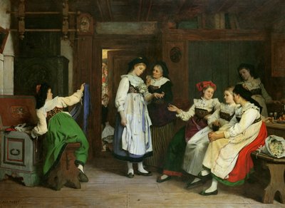 A Wedding in Lower Alsace by Camille Alfred Pabst